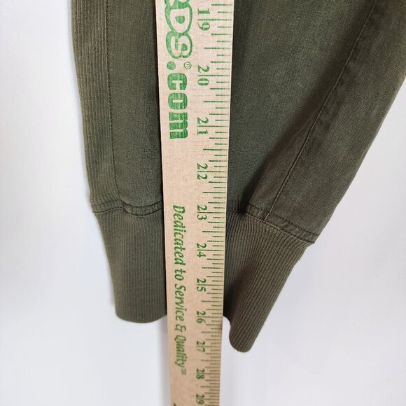 Cabi Olive Green Marathon Jogger Pants Pull On Ribbed Lyocell Cotton Casual Pant - Picture 9 of 11